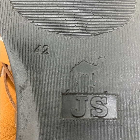 Jerusalem Sandals Ramah Sz EU 42 US 11 Light Brown Leather Ankle Tie Handmade - Picture 7 of 7